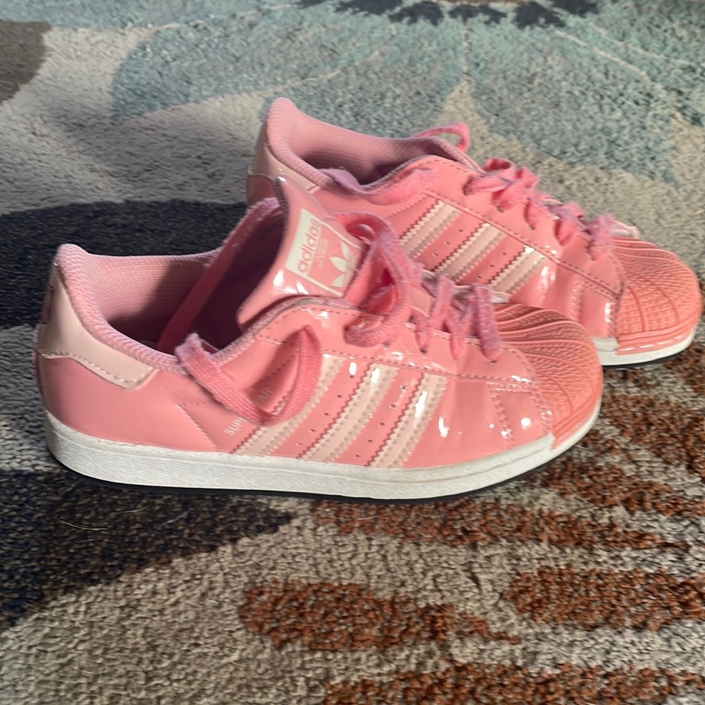 Adidas and Pixar pink tennis shoes. Size 1